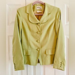 Vintage Lime Green Suit Jacket (Size 4)